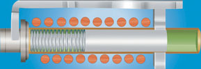 Hydraulic-magnetic mechanism showing trip bar activated